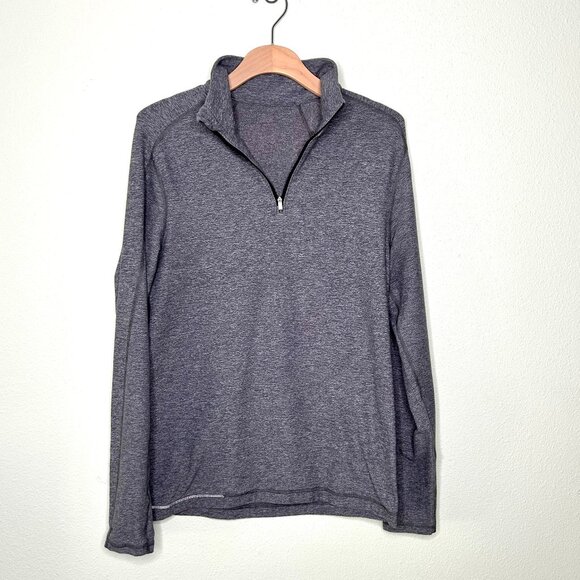 Lululemon Surge Warm 1/2 Zip *Silver Heathered Dark Slate Size M / L - Picture 7 of 14